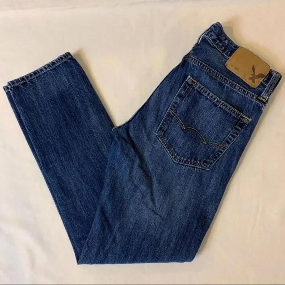 American Eagle Outfitters Skinny Men's Blue Denim‎ Jeans Size 28 30